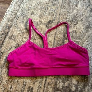 Hot pink lululemon sports bra size 4